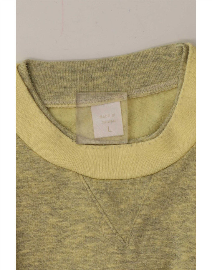 Moletom masculino vintage jumper grande listrado amarelo