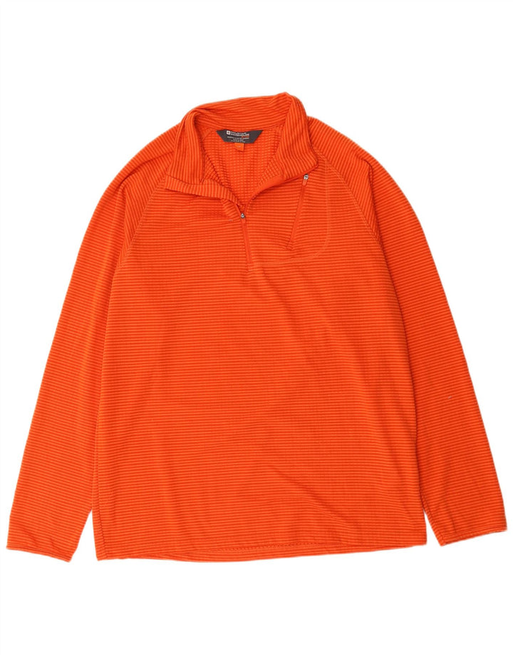 Mountain Warehouse Mens Pulôver Treino Top Grande Listrado Laranja