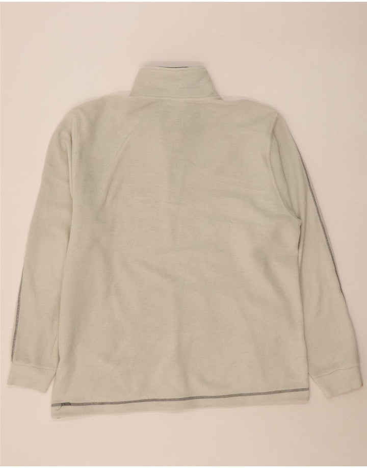 Suéter de lã masculino Diadora com zíper e pescoço 2XL poliéster branco