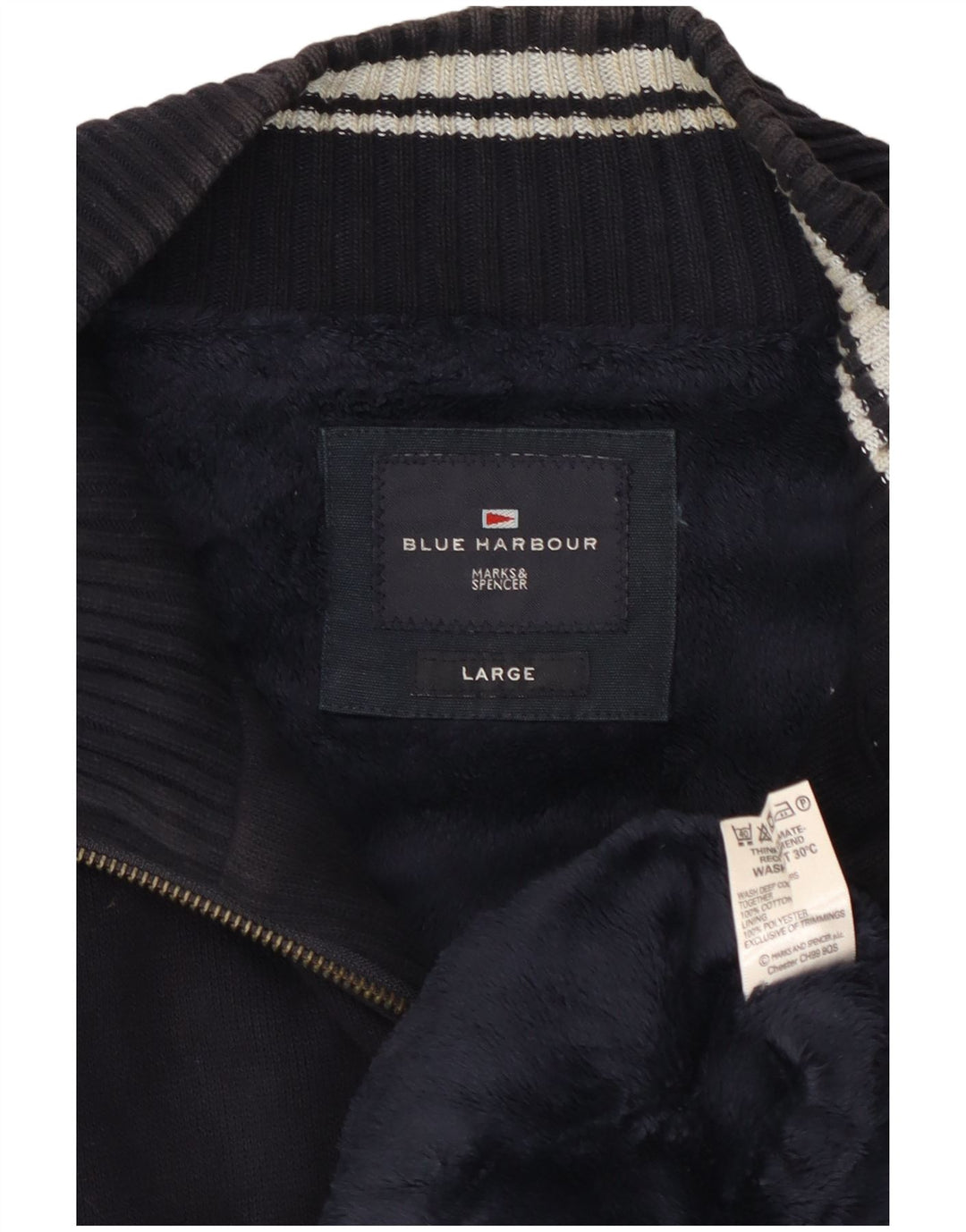 Jaqueta masculina de treino Marks & Spencer Blue Harbor grande azul marinho