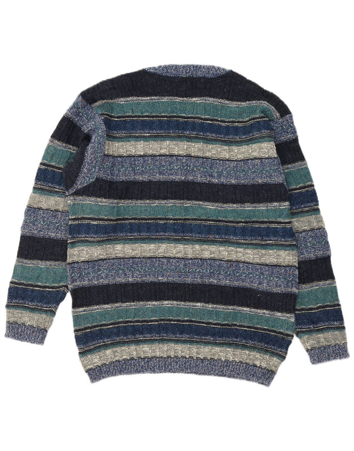 Suéter masculino Marks & Spencer St. Michael com gola redonda, azul pequeno