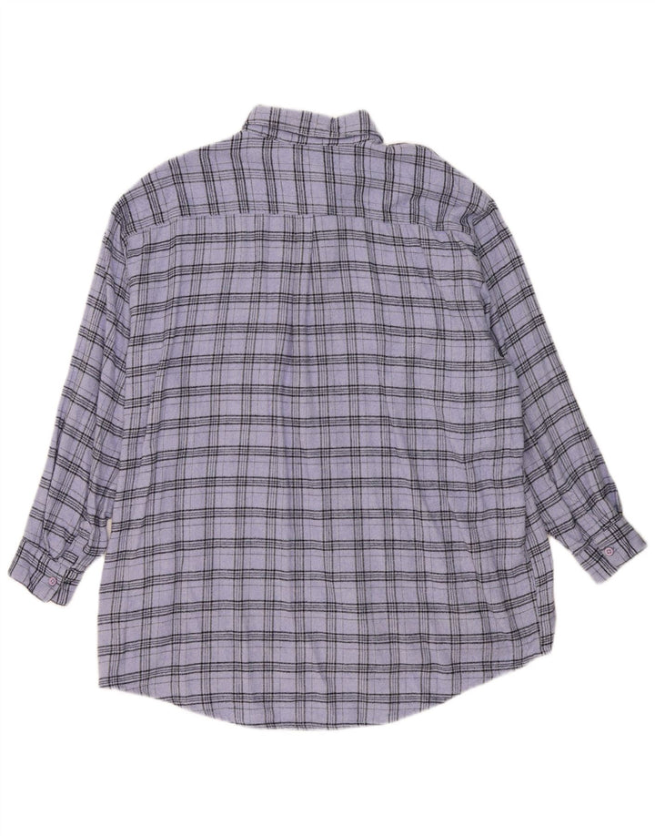 Vestido camisa feminino grande Jack Wills Reino Unido 12 algodão xadrez azul médio