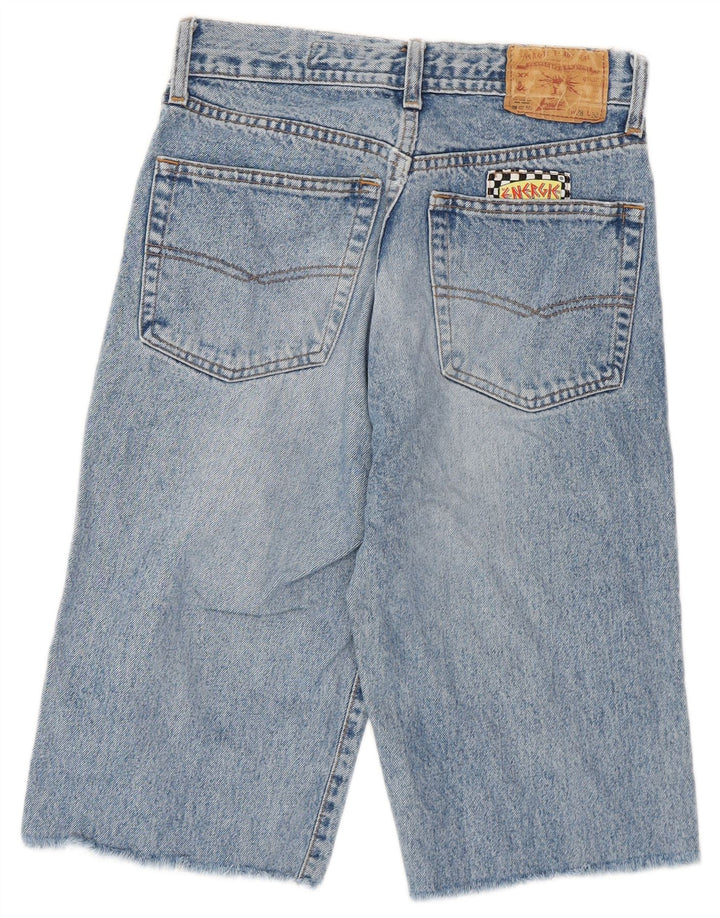 Bermuda jeans feminina Energie Graffiti Graphic W28 azul médio