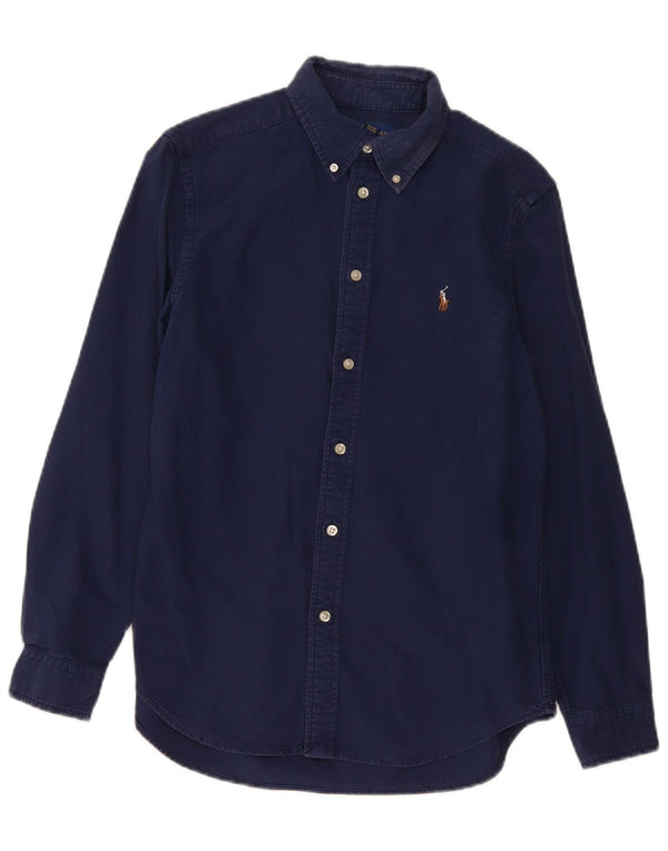 Camisa masculina Ralph Lauren 14-15 anos grande algodão azul marinho