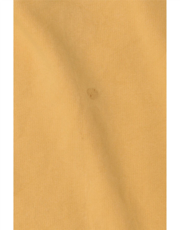 Eddie Bauer moletom masculino com zíper e gola alta de algodão amarelo