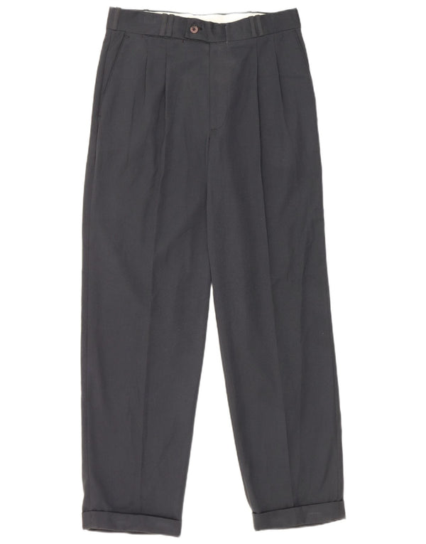 Calça masculina Farah Pegged Suit W30 L28 poliéster azul marinho