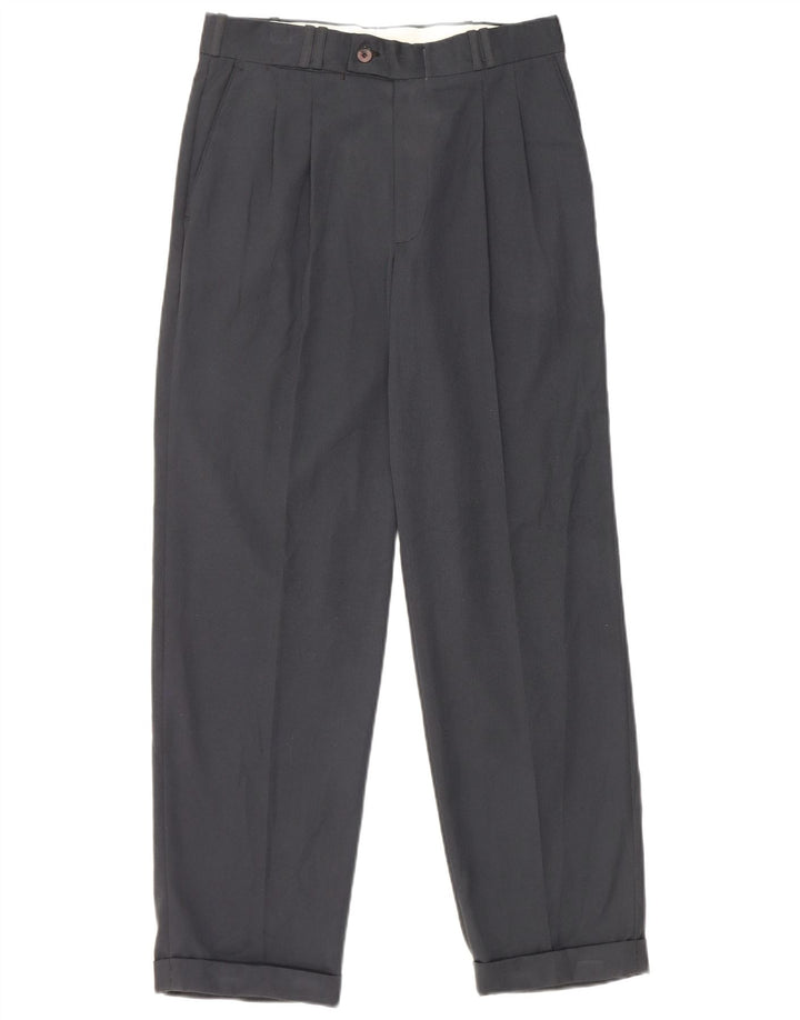 Calça masculina Farah Pegged Suit W30 L28 poliéster azul marinho