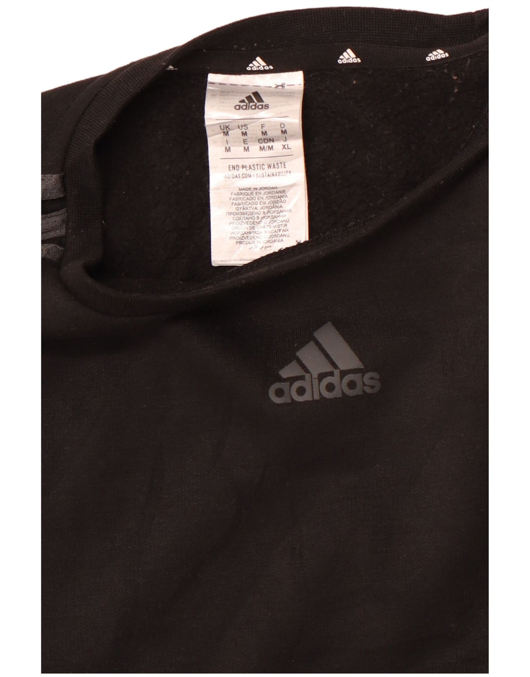 ADIDAS Mens Sweatshirt Jumper Médio Preto Poliéster