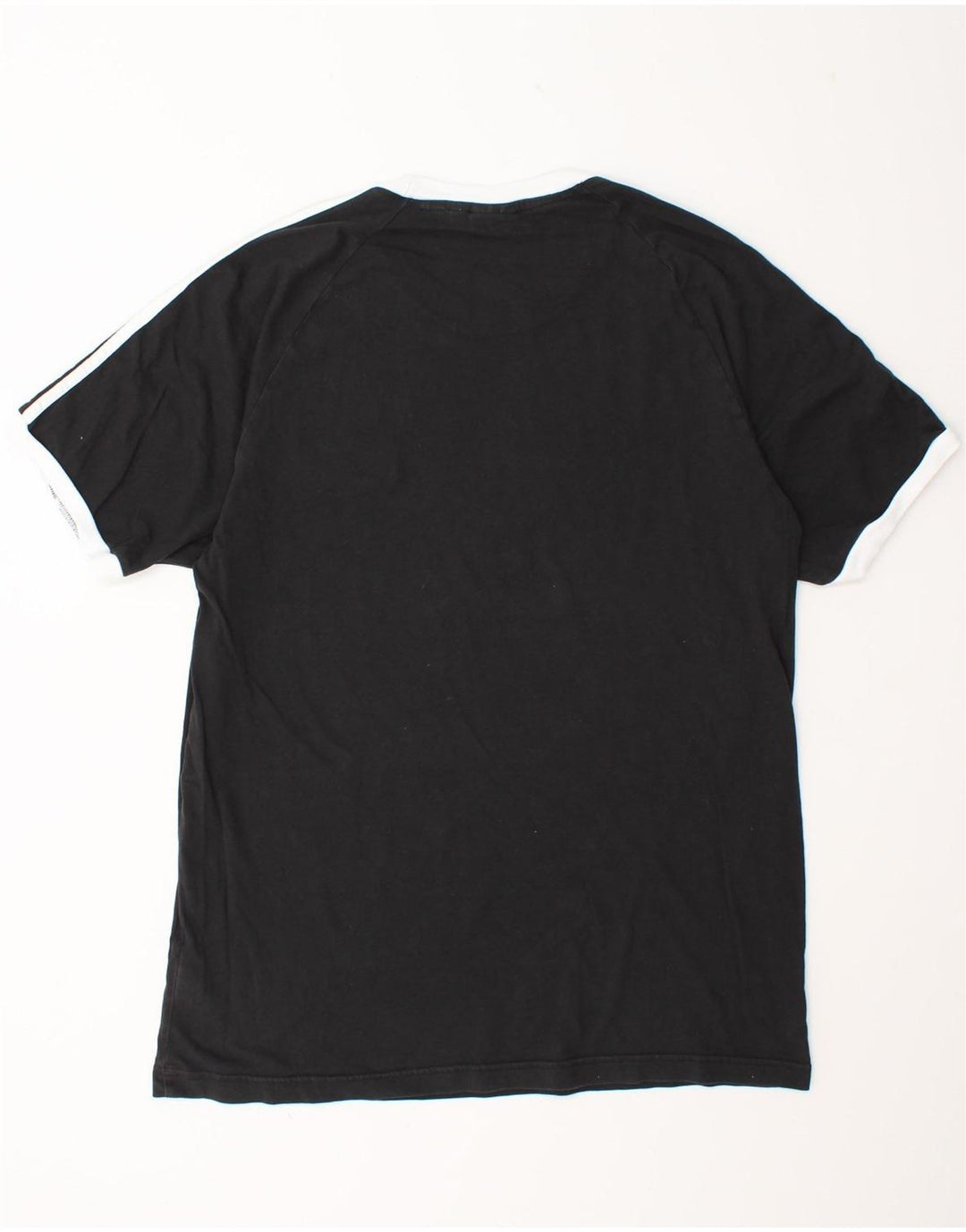 Adidas Mens Camiseta Top Grande Algodão Preto