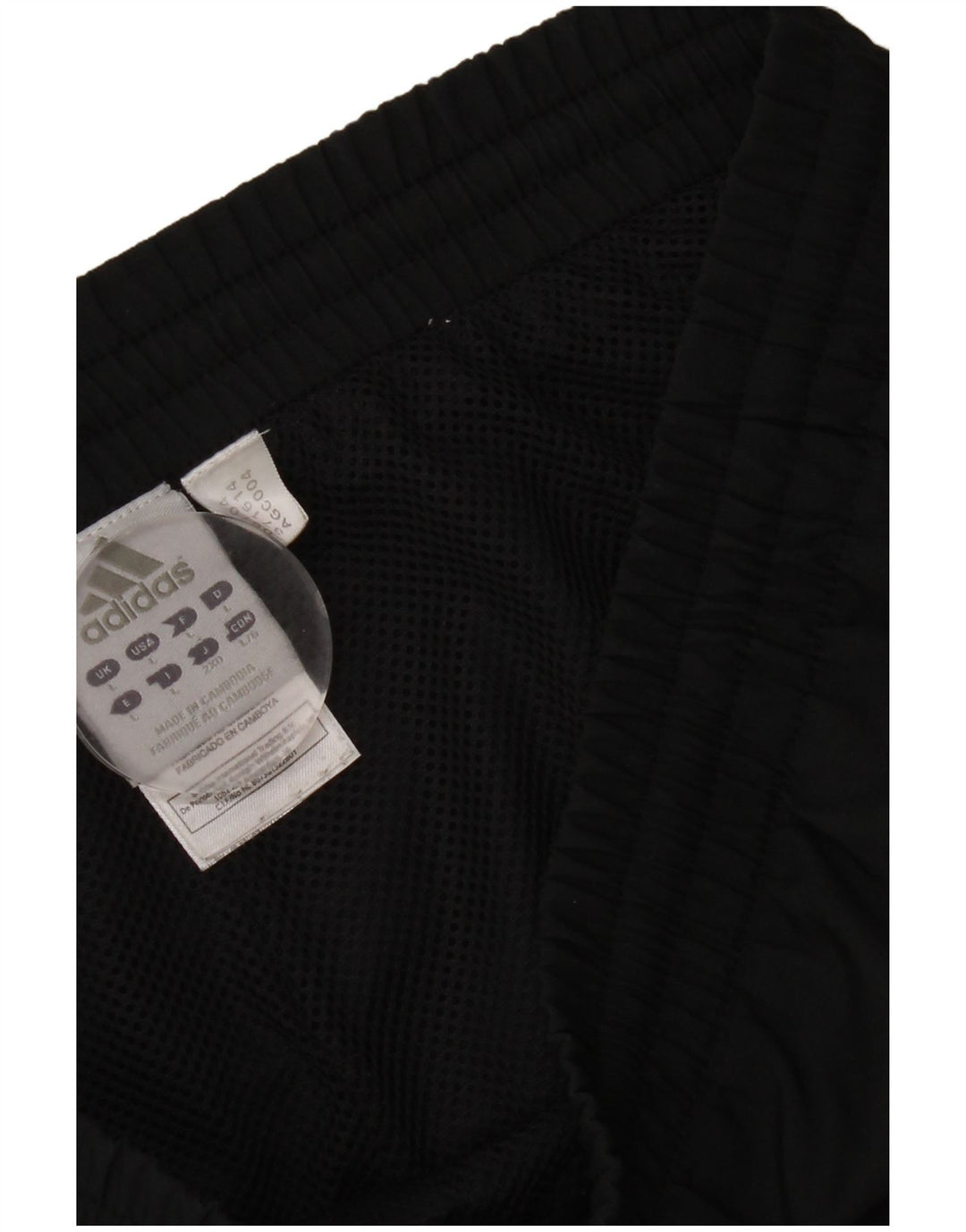Calça de treino masculina Adidas grande poliéster preto