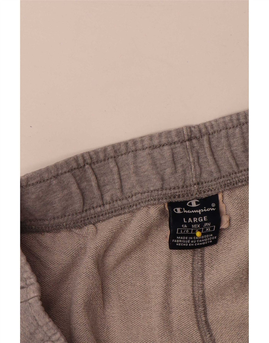 Shorts esportivos gráficos masculinos Champion grande algodão manchado cinza