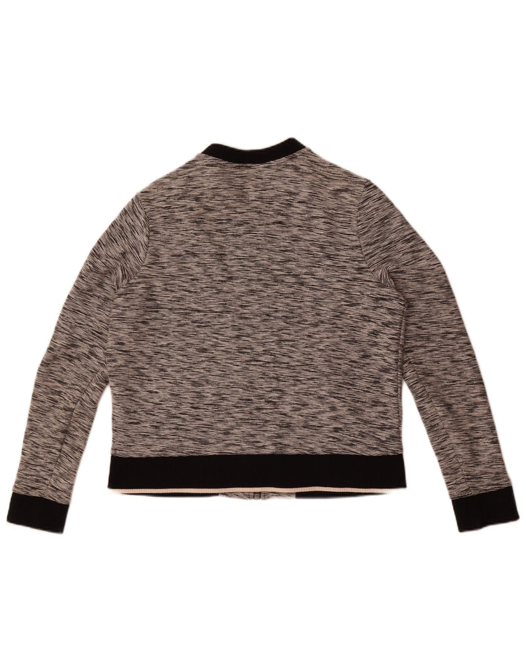 Tommy Hilfiger Jaqueta feminina de treino para mulheres Reino Unido 12 algodão manchado cinza médio