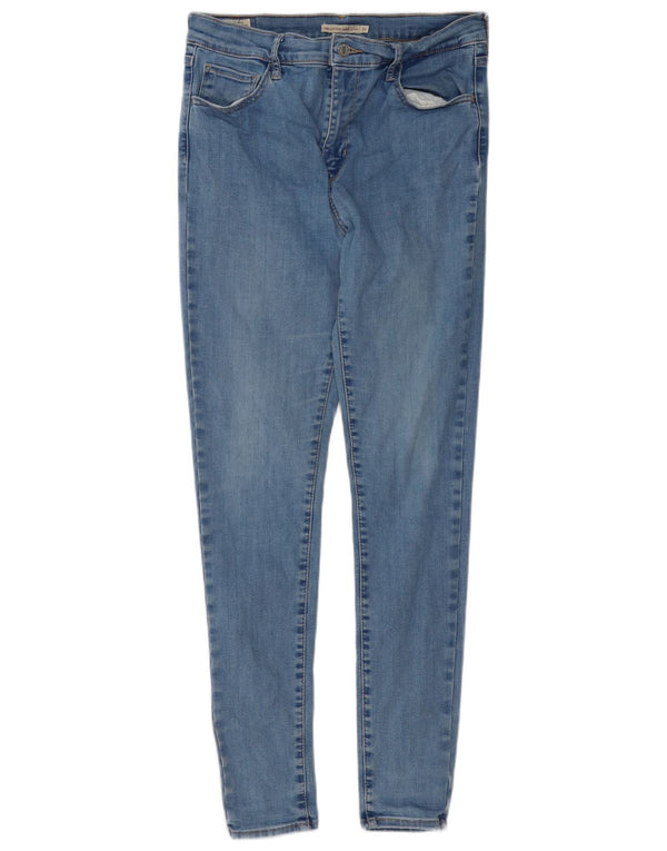 Levi's Womens 720 High Rise Super Skinny Jeans W31 L32 Blue Lyocell