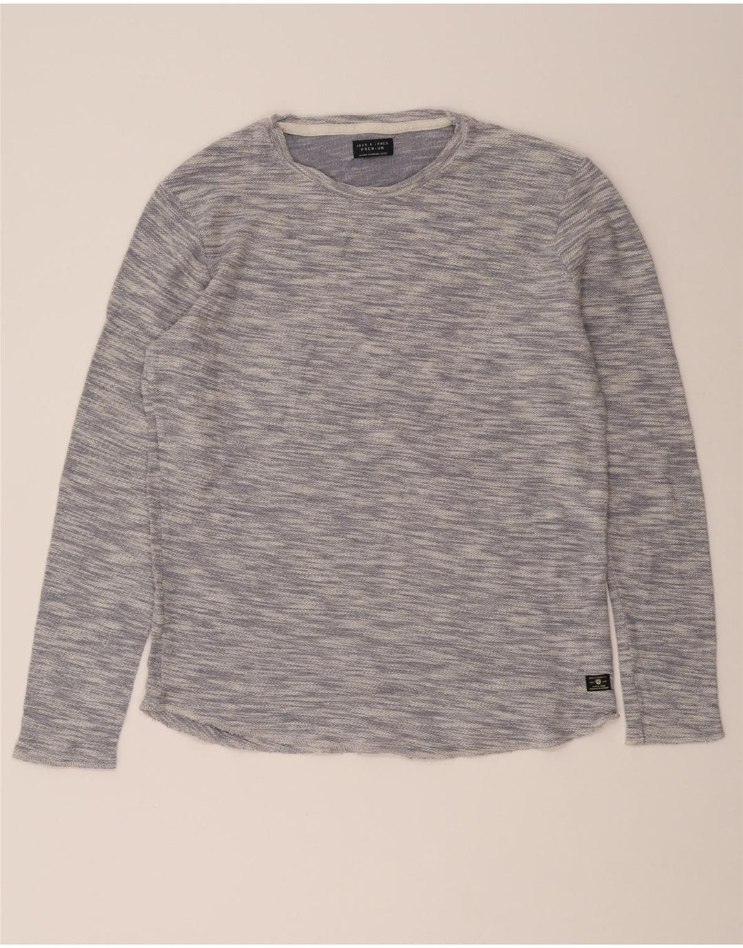 JACK & JONES Mens Top Long Sleeve Medium Blue Pinstripe Cotton Vintage Jack & Jones and Second-Hand Jack & Jones from Messina Hembry 