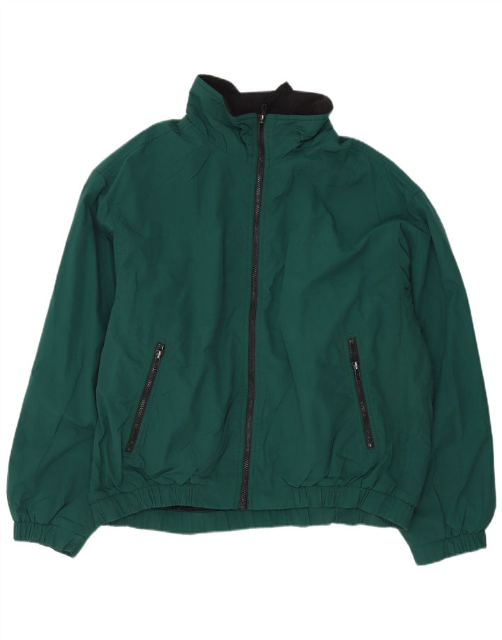 Jaqueta corta-vento masculina Eddie Bauer Reino Unido 40 poliéster verde grande