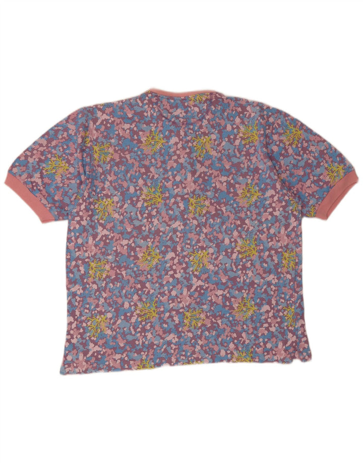 Camiseta masculina Challenger Top XL de algodão floral multicolorido