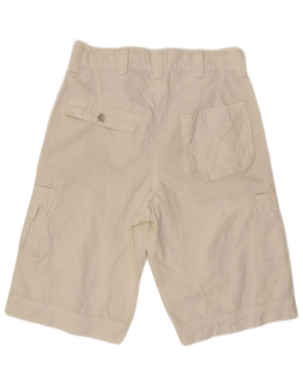 Wrangler Mens Fitz Cargo Shorts W30 Médio Algodão Branco