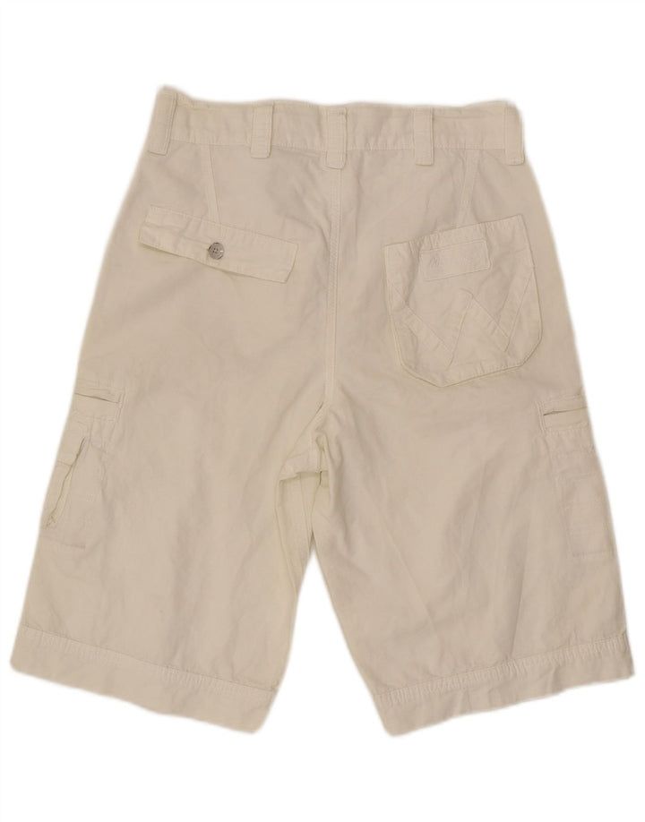 Wrangler Mens Fitz Cargo Shorts W30 Médio Algodão Branco