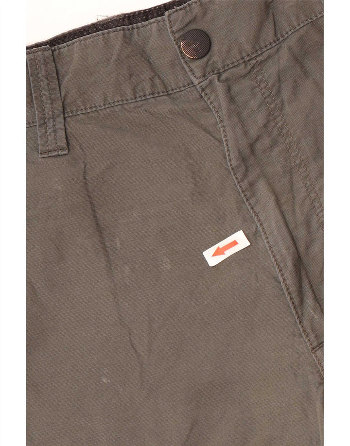 Shorts cargo masculino Marks & Spencer W34 grande algodão cáqui