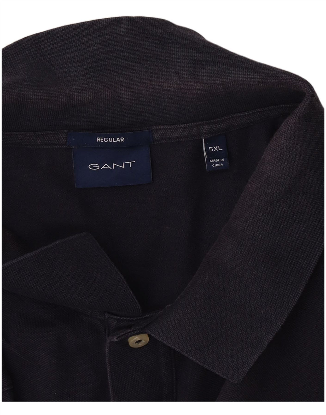 Camisa polo masculina Gant Regular Fit 5XL azul marinho
