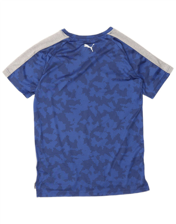 Camiseta PUMA Boys Graphic 14-15 Anos Grande Cinza Colorblock Poliéster