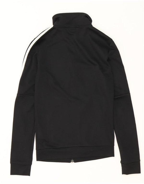 Adidas Womens Tracksuit Top Jacket UK 0/2 2XS Preto Poliéster