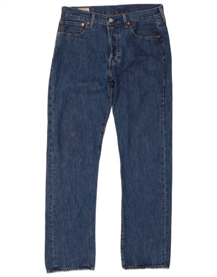 Levi's Masculino 501 Straight Jeans W32 L32 Azul Algodão