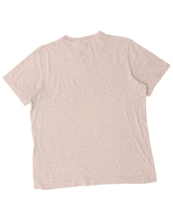 Camiseta masculina ADIDAS com estampa gráfica cinza médio algodão