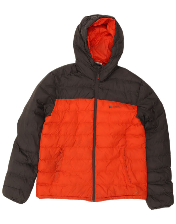 Jaqueta masculina acolchoada com capuz Mountain Warehouse UK 38 cinza médio Colourblock