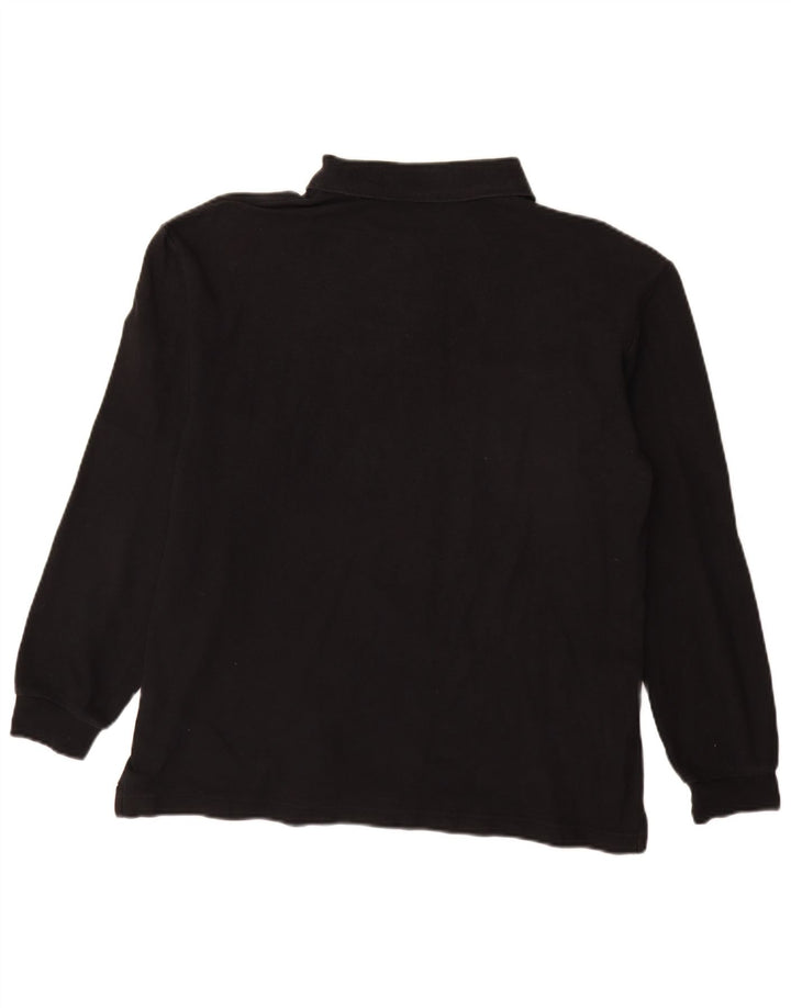 Camisa polo masculina Fila manga comprida IT 50 algodão preto médio