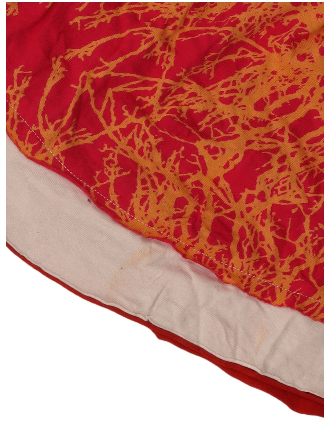 Desigual saia feminina gráfica linha A pequena W28 algodão floral rosa