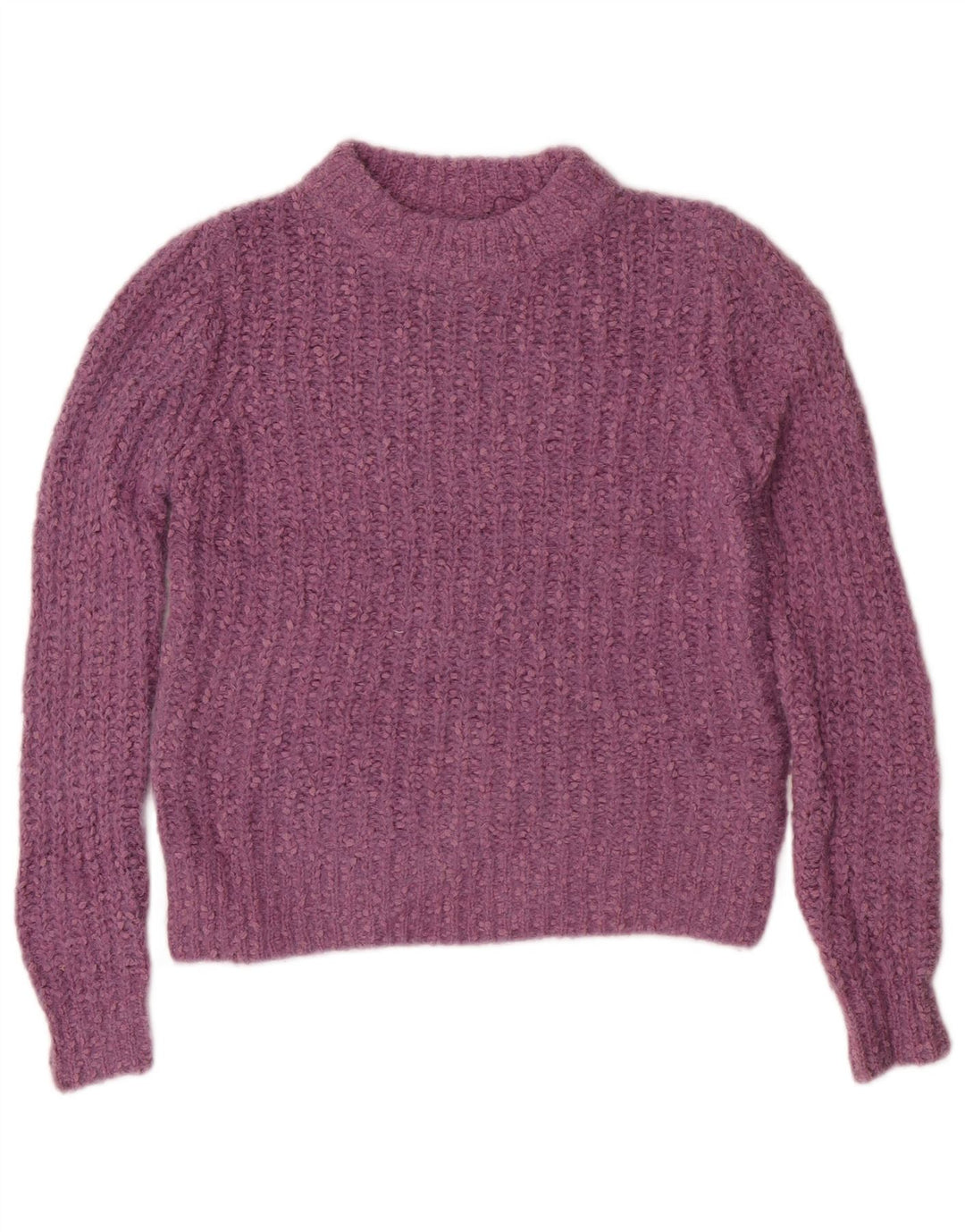 Suéter feminino Marks & Spencer com gola canoa e poliéster roxo pequeno Reino Unido 8