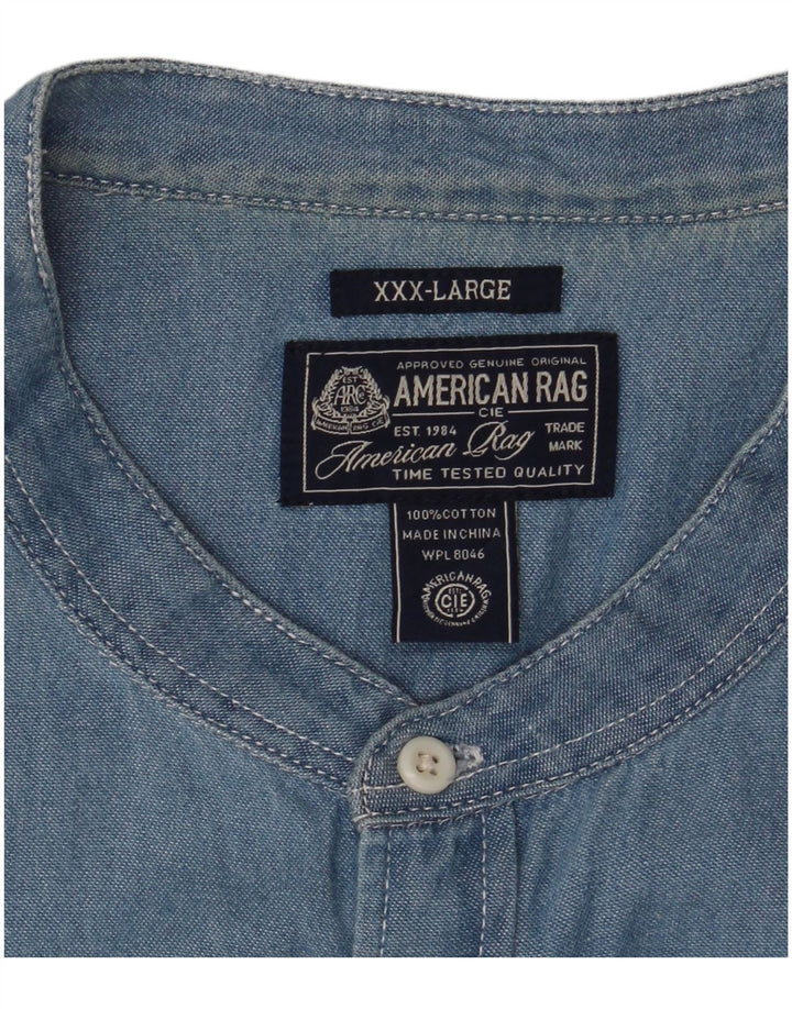 Camisa jeans masculina AMERICAN RAG 3XL algodão azul