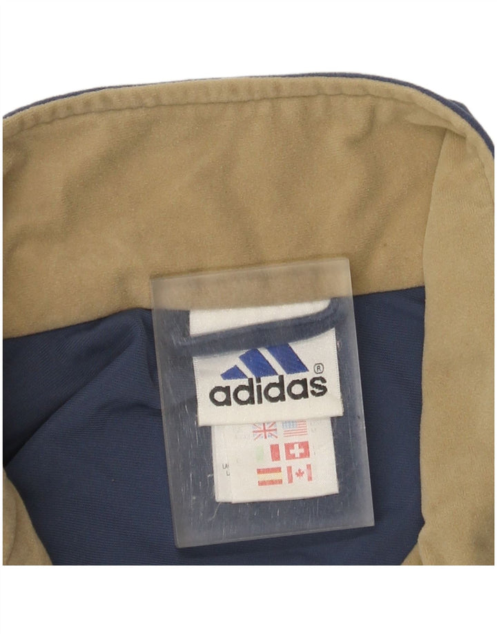 Adidas Mens Velour Tracksuit Top Jacket UK 40/42 Médio Azul Marinho Poliéster