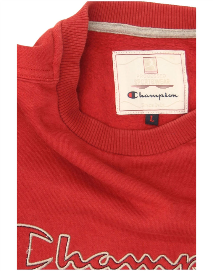 Champion moletom gráfico masculino jumper grande algodão vermelho