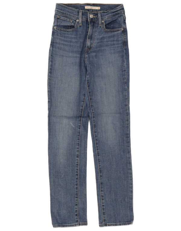 Calça jeans feminina Levi's 724 High Rise Straight W24 L28 algodão azul