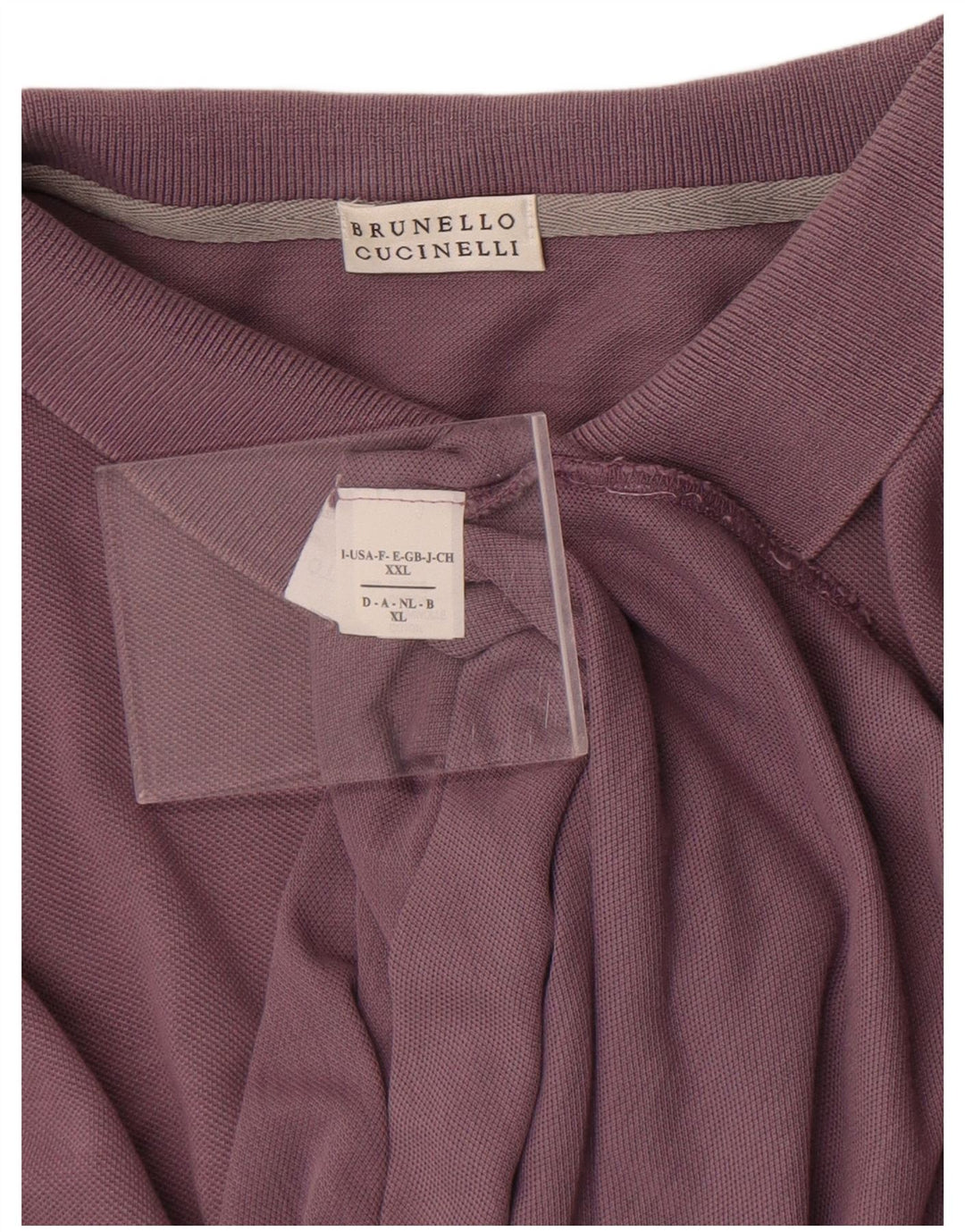 Camisa polo masculina Brunello Cucinelli XL roxo algodão clássico