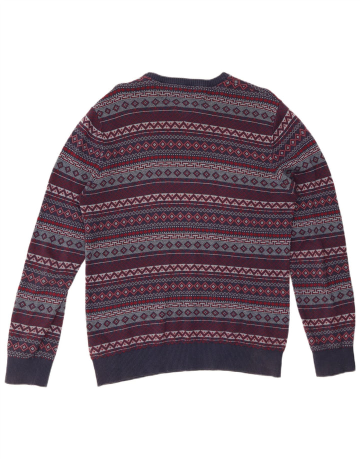 Suéter masculino TOMMY HILFIGER com gola redonda, médio azul marinho Fair Isle