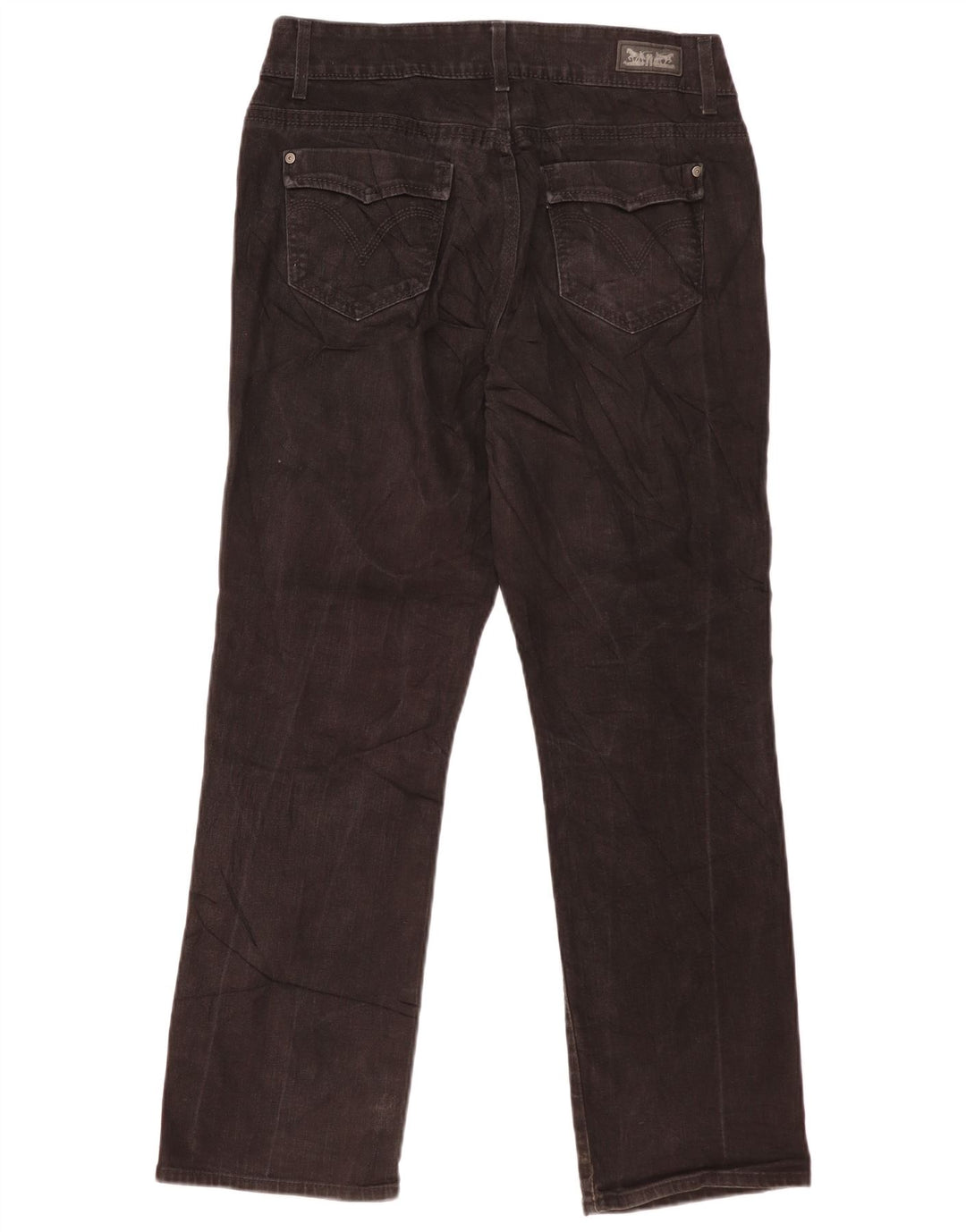 Jeans reto feminino Levi's US 14 grande W32 L30 preto
