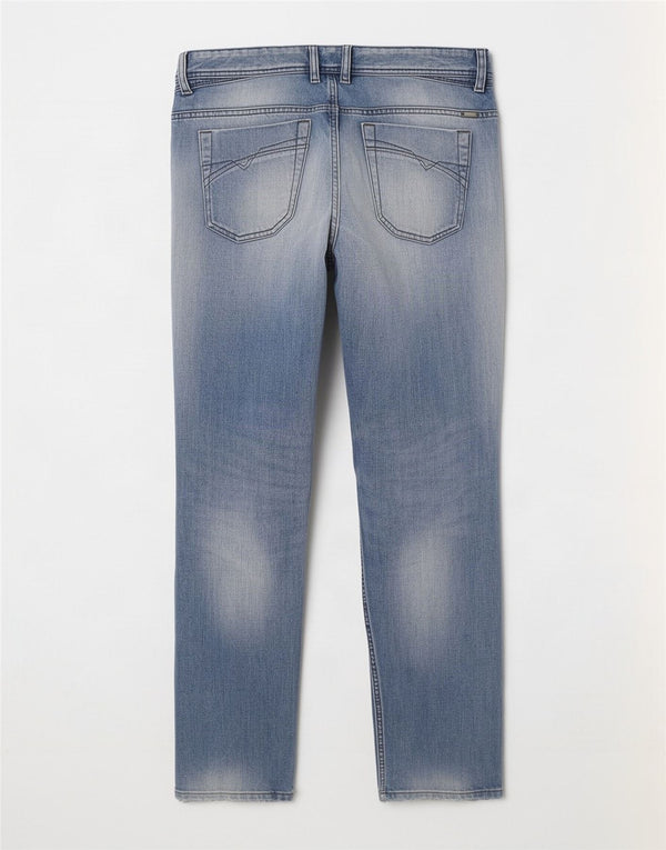 Desigual Masculino Iakop Regular Slim Tapered Jeans W34 L32 Azul Algodão