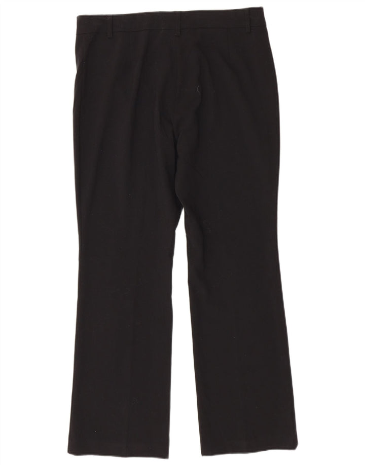 Calça casual feminina Marks & Spencer Bootcut Reino Unido 12 médio W32 L28 preta