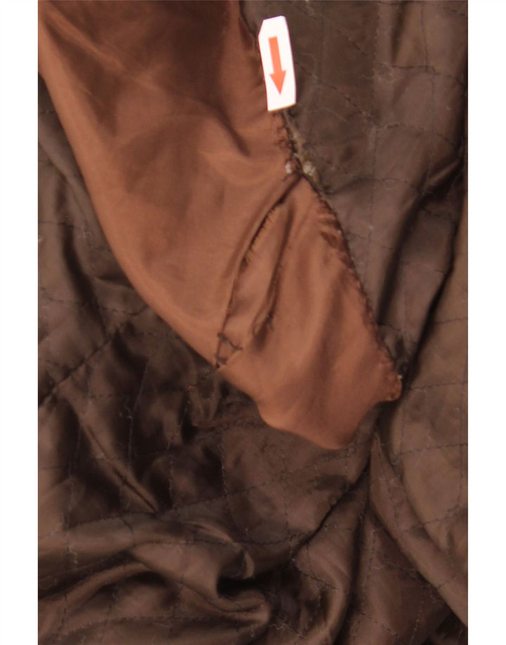 Jaqueta masculina vintage de camurça IT 48 couro marrom médio