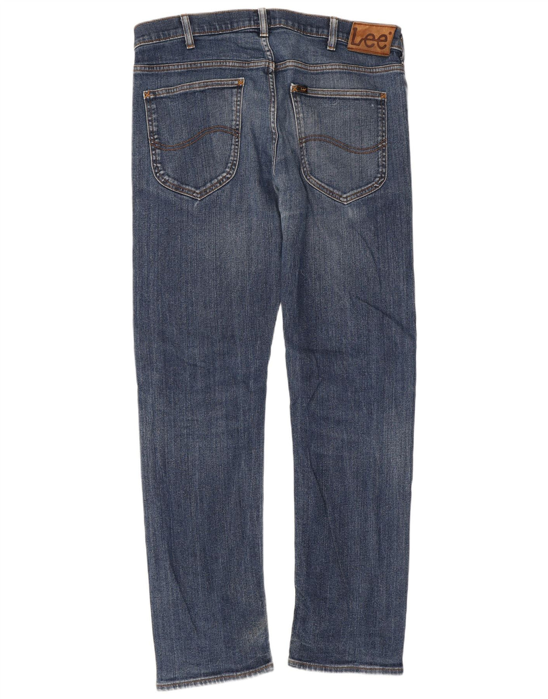Lee Mens Daren Straight Jeans W36 L32 Azul Algodão