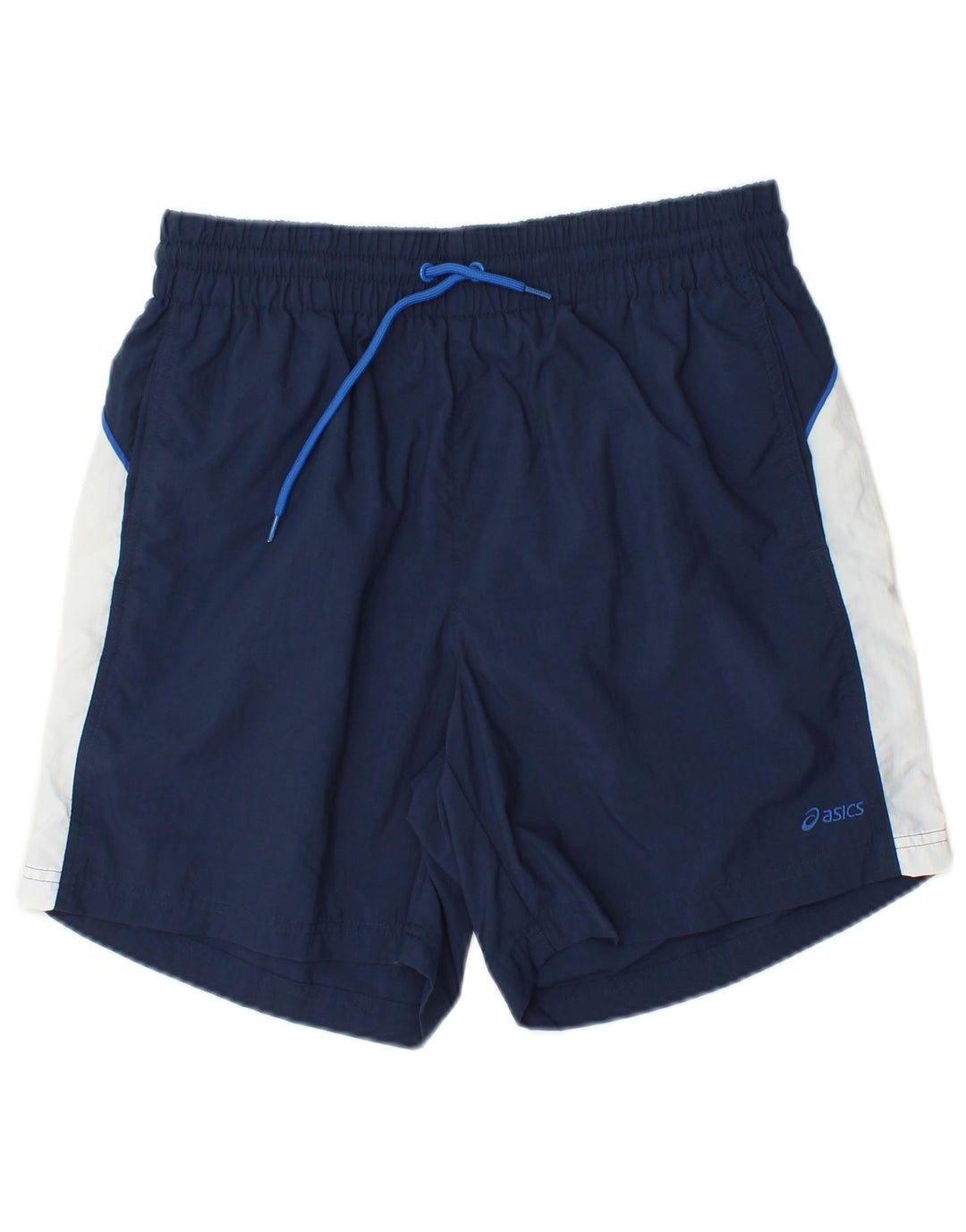 Shorts esportivos masculinos Asics Graphic grande azul marinho Colourblock poliamida