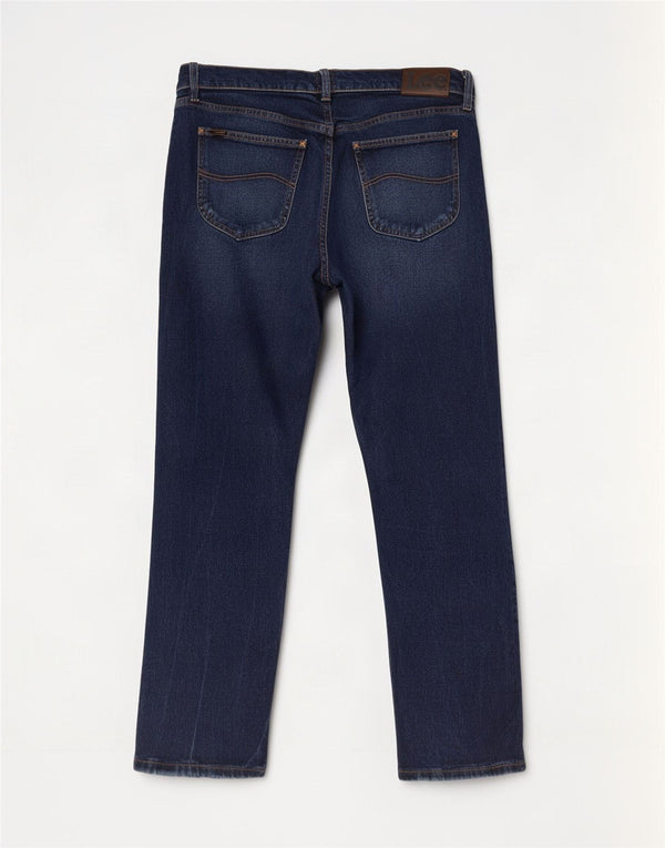 Lee Mens Legendary Slim Jeans W38 L30 Azul Marinho Algodão