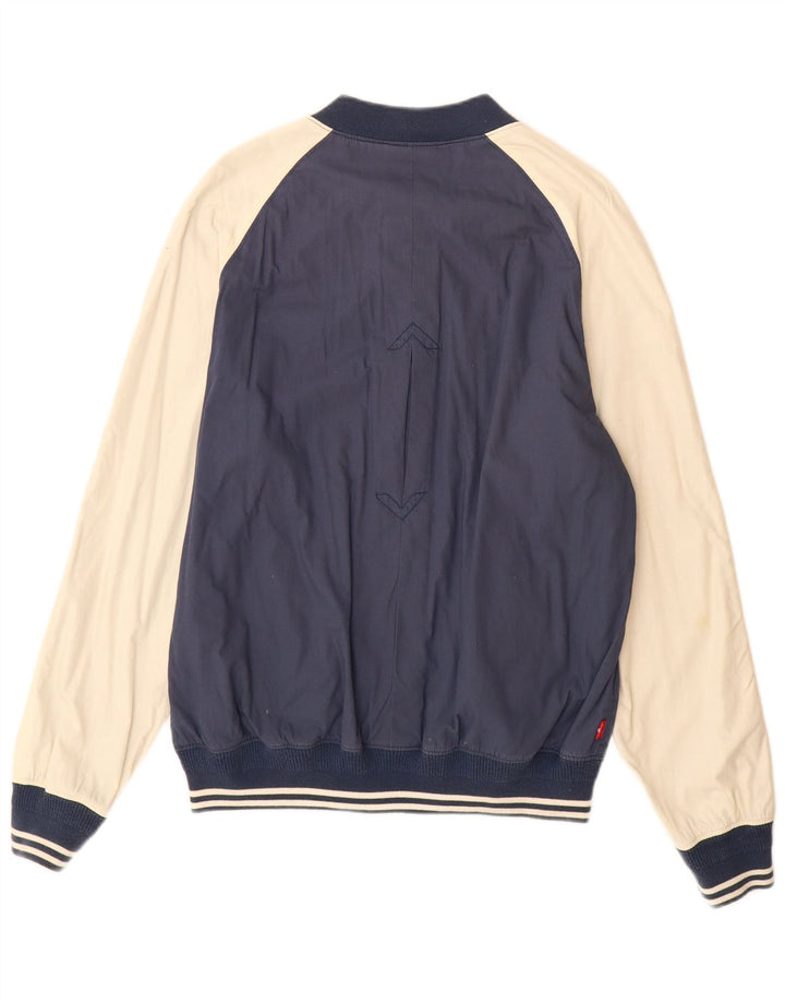Jaqueta bomber masculina Levi's UK 38 algodão colorblock azul marinho médio