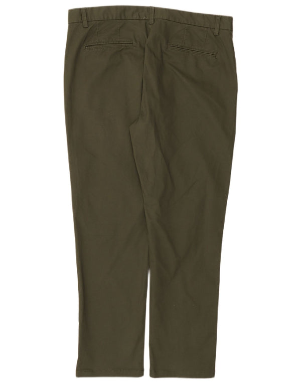 Calça jeans slim masculina Denim & Co W36 L29 algodão cáqui