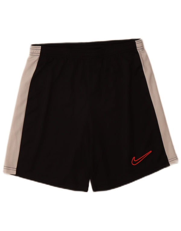 Shorts esportivos masculinos Nike Dri Fit Slim Fit pequeno preto colorblock poliéster