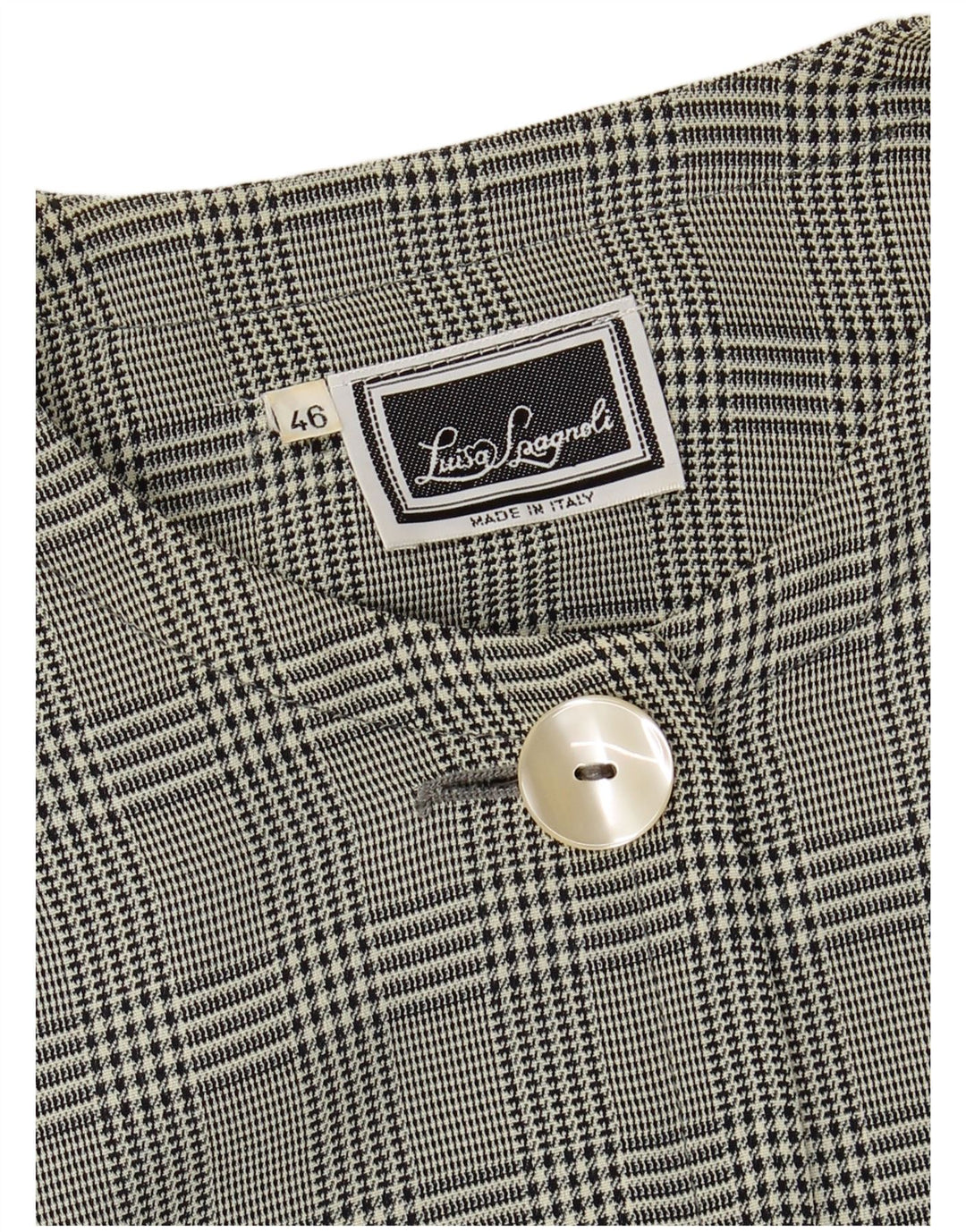 LUISA SPAGNOLI Jaqueta blazer feminina manga 3/4 IT 46 xadrez verde grande