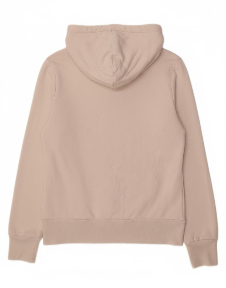 PUMA feminino gráfico moletom com capuz UK 12 médio off white algodão